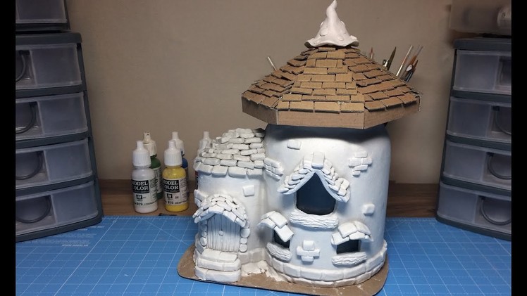 DIY DAS Paper Clay  Fairy House Lantern  Night Light House Craft Idea Recycle Yankee Candle