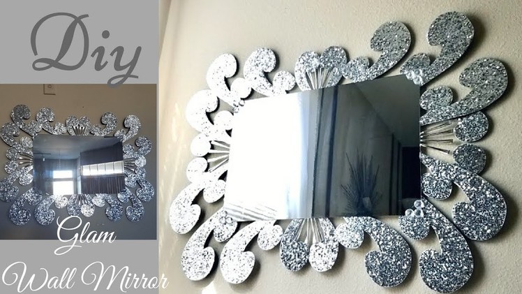 Diy Large Glam Wall Mirror Decor| Inexpensive Wall Decorating Idea!