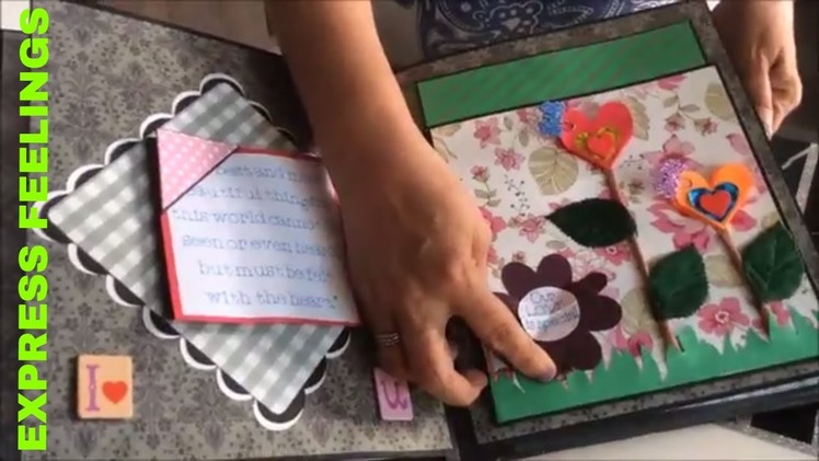 DIY scrapbook making ideas.How to make a scrapbook for  someone special.Ideas to make scrapbook