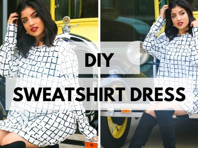 DIY Sweatshirt Dress