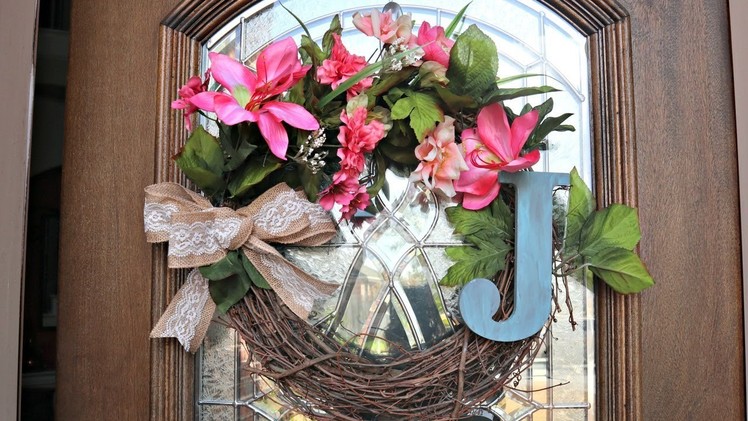 EASY DIY SPRING WREATH & HOW TO MAKE A DECORATIVE BOW