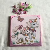 Hand Crafted fantasy unicorn canvas wall art