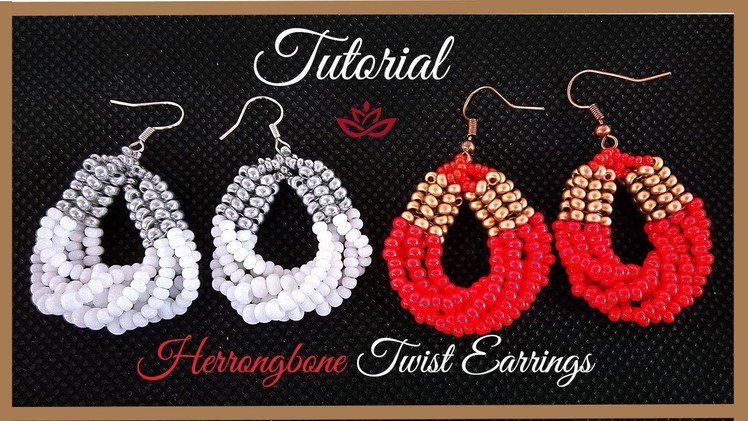 Herringbone Twist Earrings - Tutorial