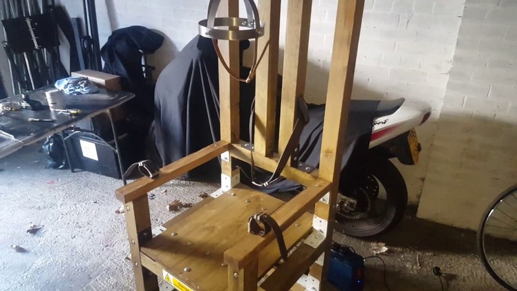 Home made diy electric chair prop