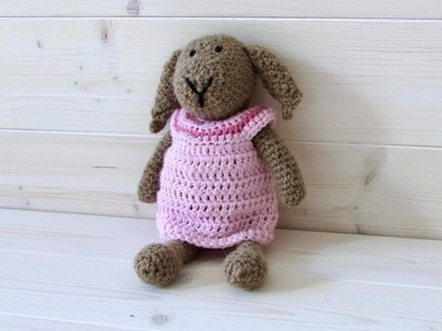 How to crochet an animal. doll striped dress - Wooly Wonders Crochet Animals