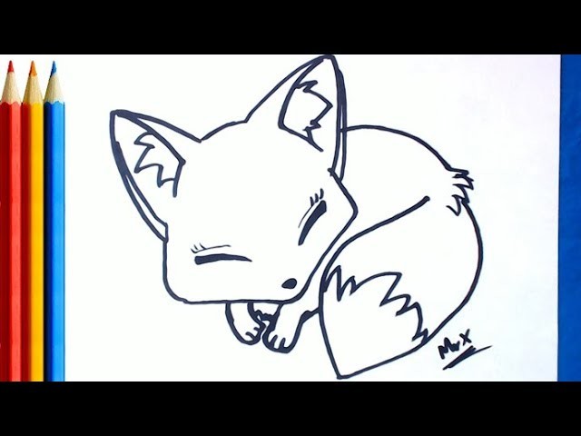 How to Draw a Fox Step by Step - Cute so easy Tutorial