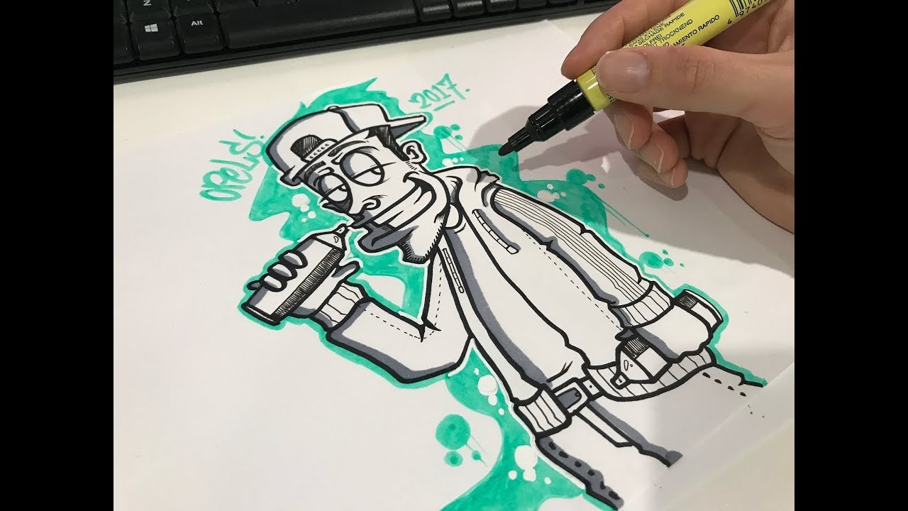 How to draw a Graffiti Character