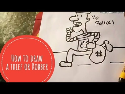 How to draw a thief | Cartoon | Easy Tutorial