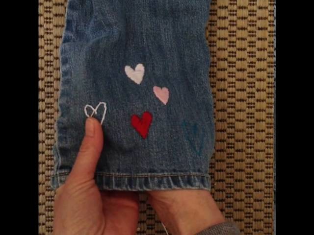 How To Embroider A Heart Onto Jeans