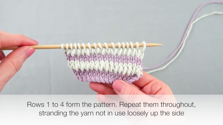 How to knit narrow alternating stripes
