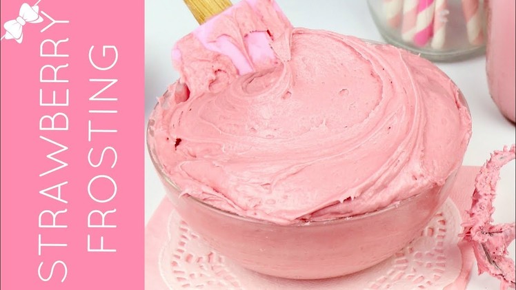 How To Make ALL-NATURAL Strawberry Buttercream Frosting. Lindsay Ann Bakes