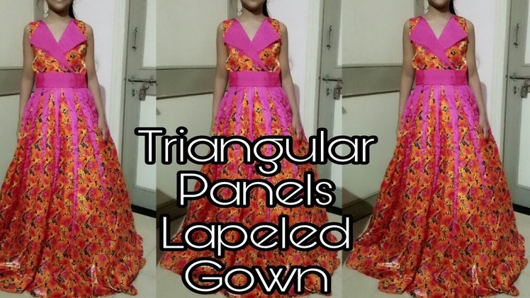 How to Stitch Triangular Panels Lapeled Dress (Full Tutorial)