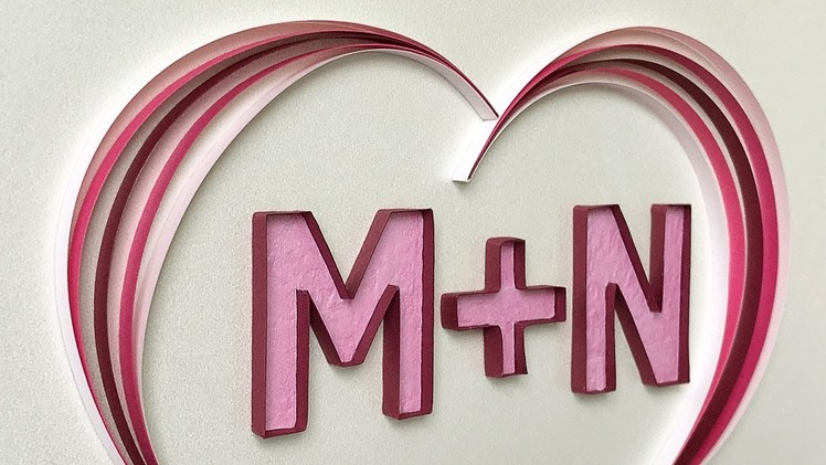 How To Tutorial: Quilling Letters M+N - Multi Strip Scrolls