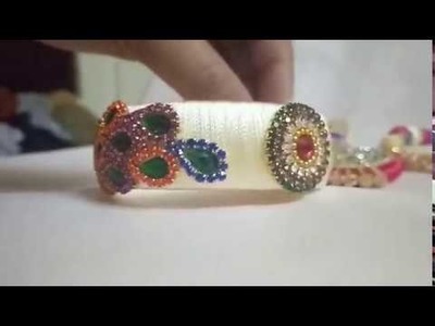 Isha Fashions | Designer Bangles | Peacock design | Silk thread jewellery