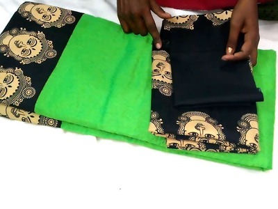 Kalamkari Design blouse cutting and stitching kalamkari sarees blouse easy method blouse design