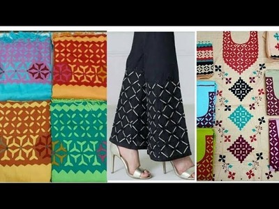 Latest Aplic Dress Designs 2018.Applique Work Tutorial; Trouser Designing.poncha Designing