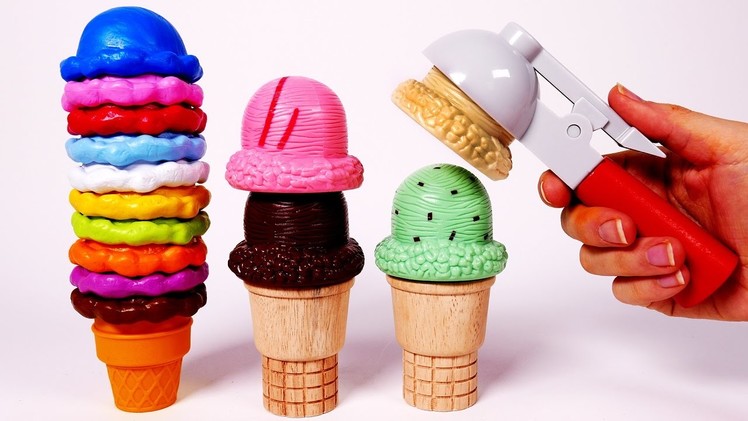 Learn Colors with Yummy Ice Cream Playset for Children
