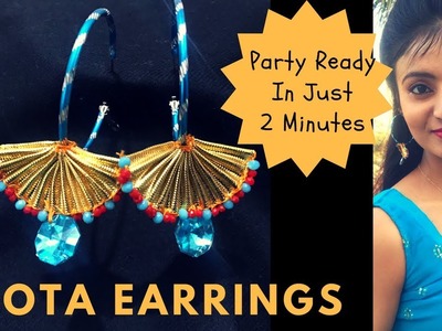 Make Your own Gota Earrings in Just 2 Minutes
