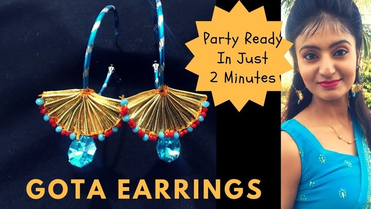 Make Your own Gota Earrings in Just 2 Minutes