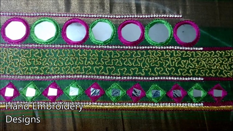 Mirror work blouses designs | basic embroidery stitches | simple blouse designs 2018
