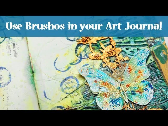 Mixed Media Art Journal Page Tutorial with Brushos