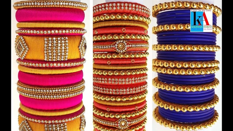 My top 20 over all silk thread bangles collection part - 7