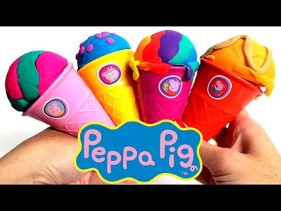 Peppa Pig Ice Cream Parlor - Play Doh Rainbow Ice Creams - Peppa Pig Toys