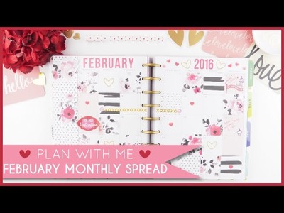 Plan With Me  ❤  FEBRUARY MONTHLY SPREAD