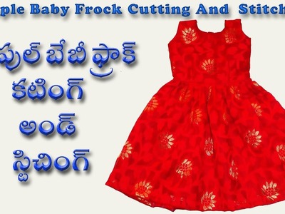 Simple Baby Frock Cutting And Stitching