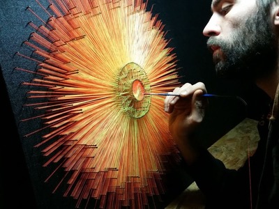 String Art HOLY GLORY Mandala Making of