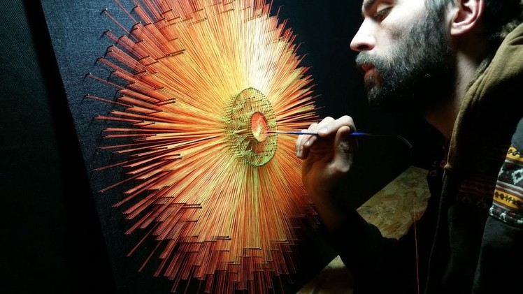 String Art HOLY GLORY Mandala Making of