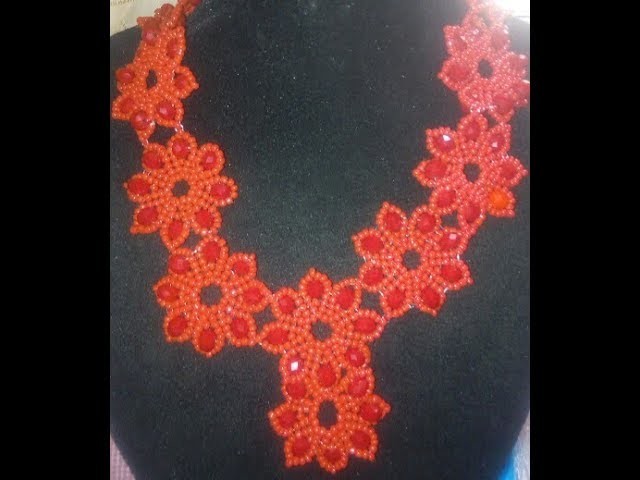 The tutorial on how to make this beautiful red beaded jewelry