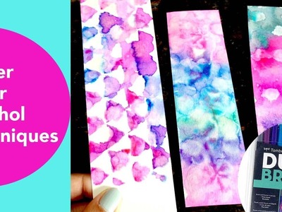 Watercolor alcohol techniques, Easy watercolor techniques for beginners, DIY bookmarks
