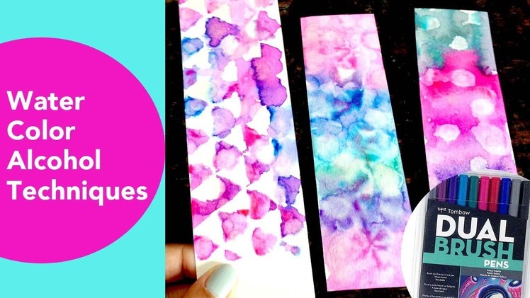 Watercolor alcohol techniques, Easy watercolor techniques for beginners, DIY bookmarks