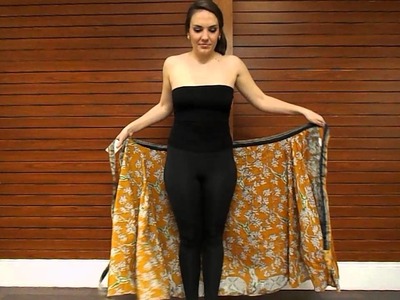 Wrap Skirt Demonstration - The One Shoulder Dress