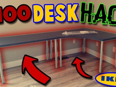 $100 Ikea Desk Hack Unboxing.Build (Linnmon L-Shaped Corner Desk)
