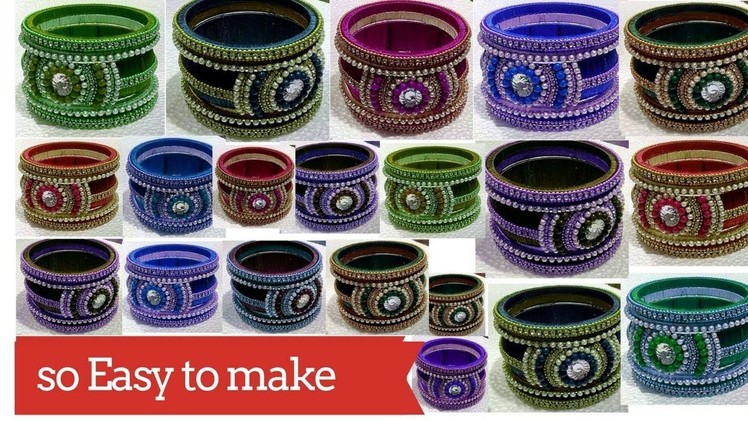 #119 How to make Silk Thread Designer Bangle || Bangle || Bracelet || Diy || Jewellery Making