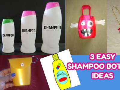 3 easy shampoo bottle craft ideas-best out of waste