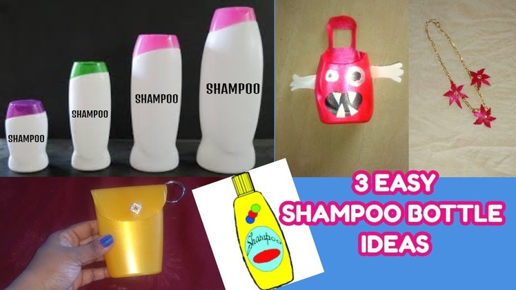 3 easy shampoo bottle craft ideas-best out of waste