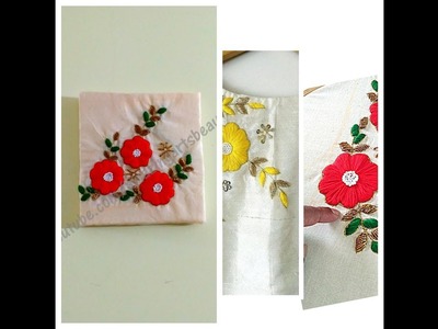 Aari | Magaam | Embroidery Satin flower Craft making | Designing | Amazing Crafts