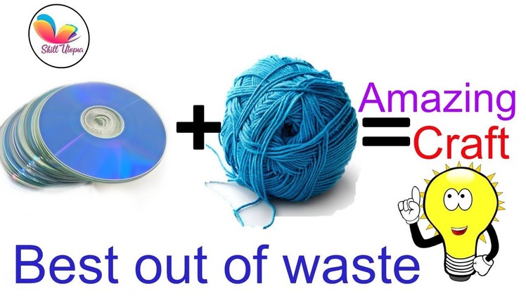 Best DIY craft idea| best out of waste CD reuse idea | #DIY art and crafts| best wool reuse|