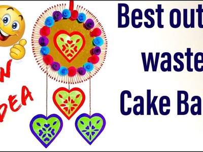 Best DIY Crafts Ideas | Reuse Waste Cake Base | Waste material craft Tutorial - artsNcraft