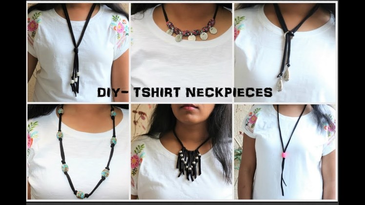 Convert t shirt to necklaces in 6 easy ways