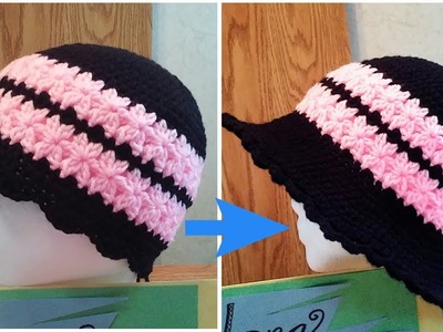 Crochet-Adding a brim to a beanie