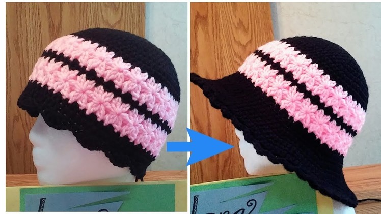 Crochet-Adding a brim to a beanie