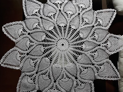 Crochet Pineapple table topper | pineapple doily - part 1.3