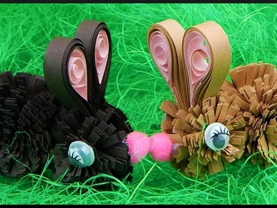DIY 3D Quilling | Papier Osterhase basteln | Osternest | Cute paper easter bunny decoration