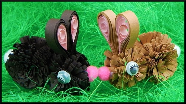 DIY 3D Quilling | Papier Osterhase basteln | Osternest | Cute paper easter bunny decoration