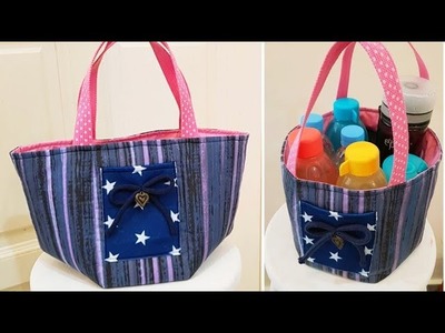 DIY Easy Sewing Tote Bag | step-by-step 【手作包教学】❤❤