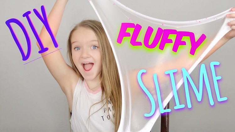 DIY FLUFFY SLIME WITHOUT BORAX & SLIME HAUL | Bryleigh Anne